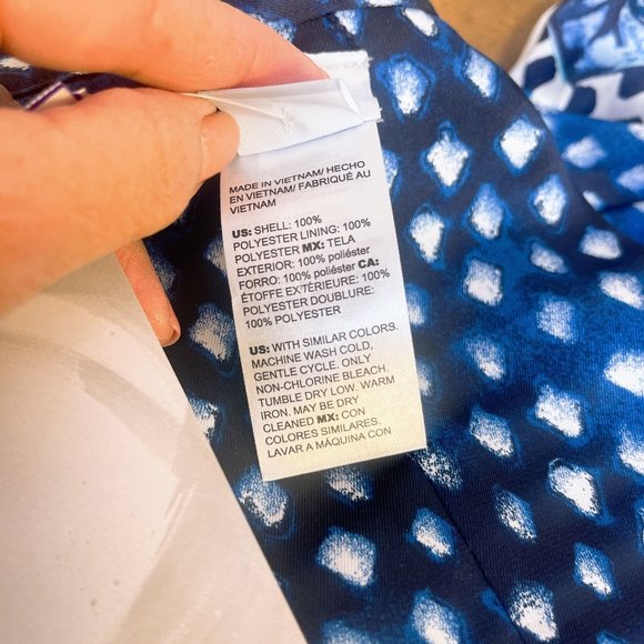 NWT Chico's Blue & White Reversible Cardigan/Duster Size 3 (XL) - Picture 10 of 11